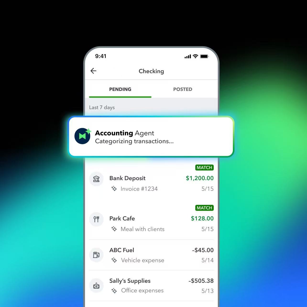 blurry photo of sunset over ocean with logo on top